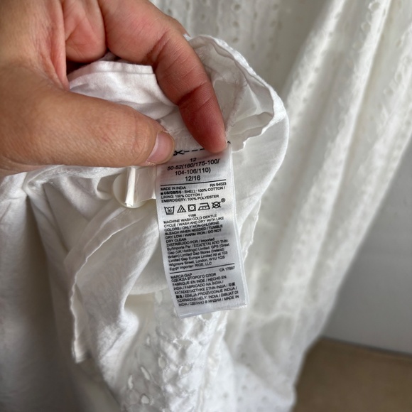 GAP Apron Eyelet Maxi Dress in Optic White - Size 12 - Picture 9 of 9